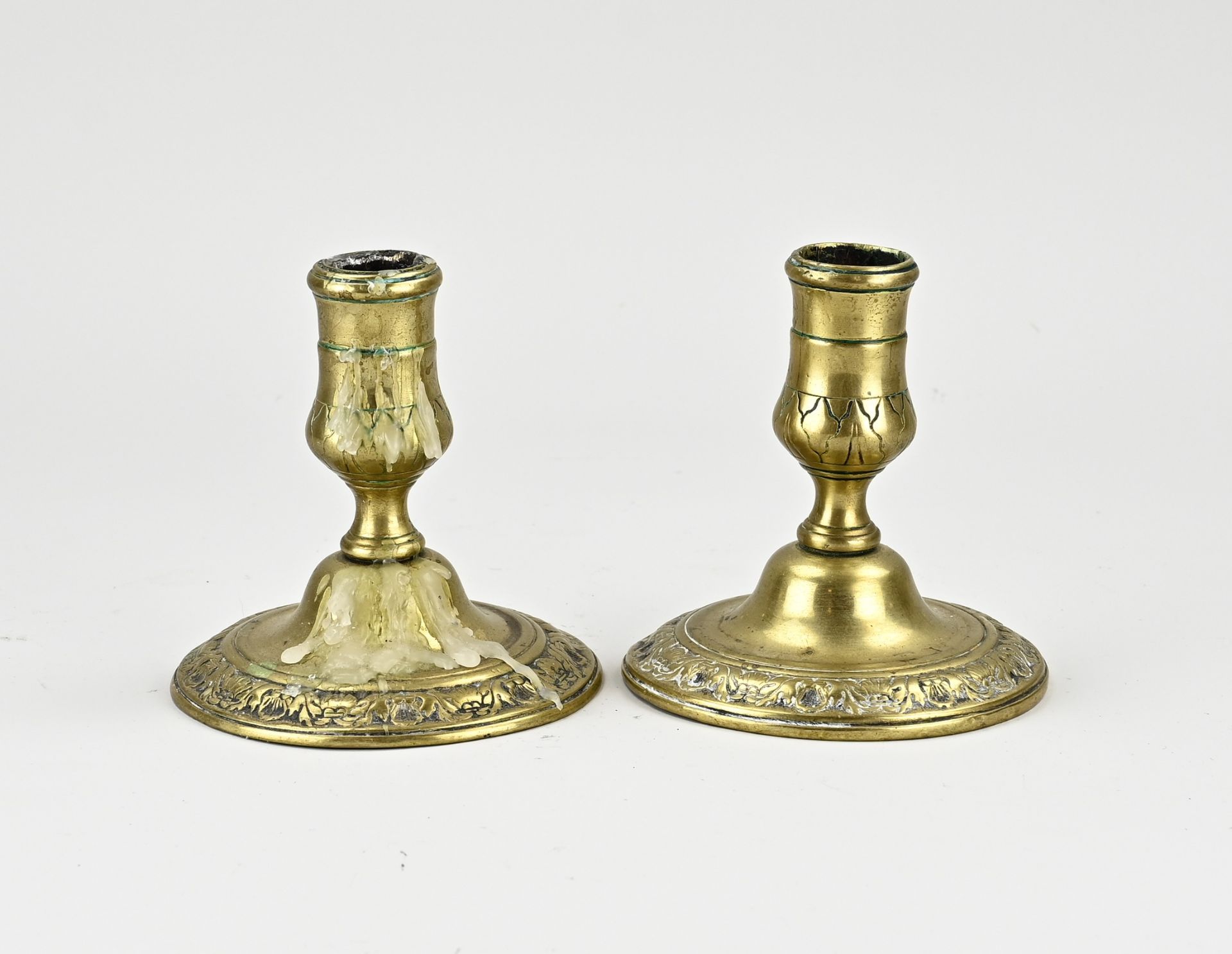 2 candlesticks, 18th century
