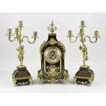 3-piece boulle clock set