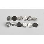 12 Antique silver equestrian buttons