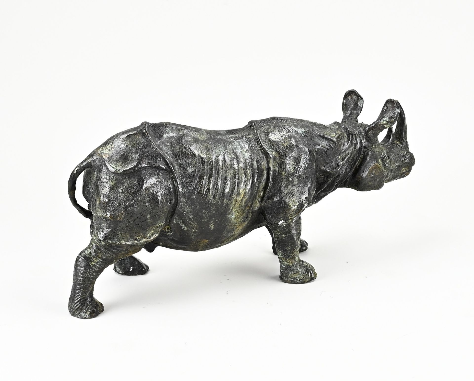 Bronze rhinoceros - Image 2 of 2