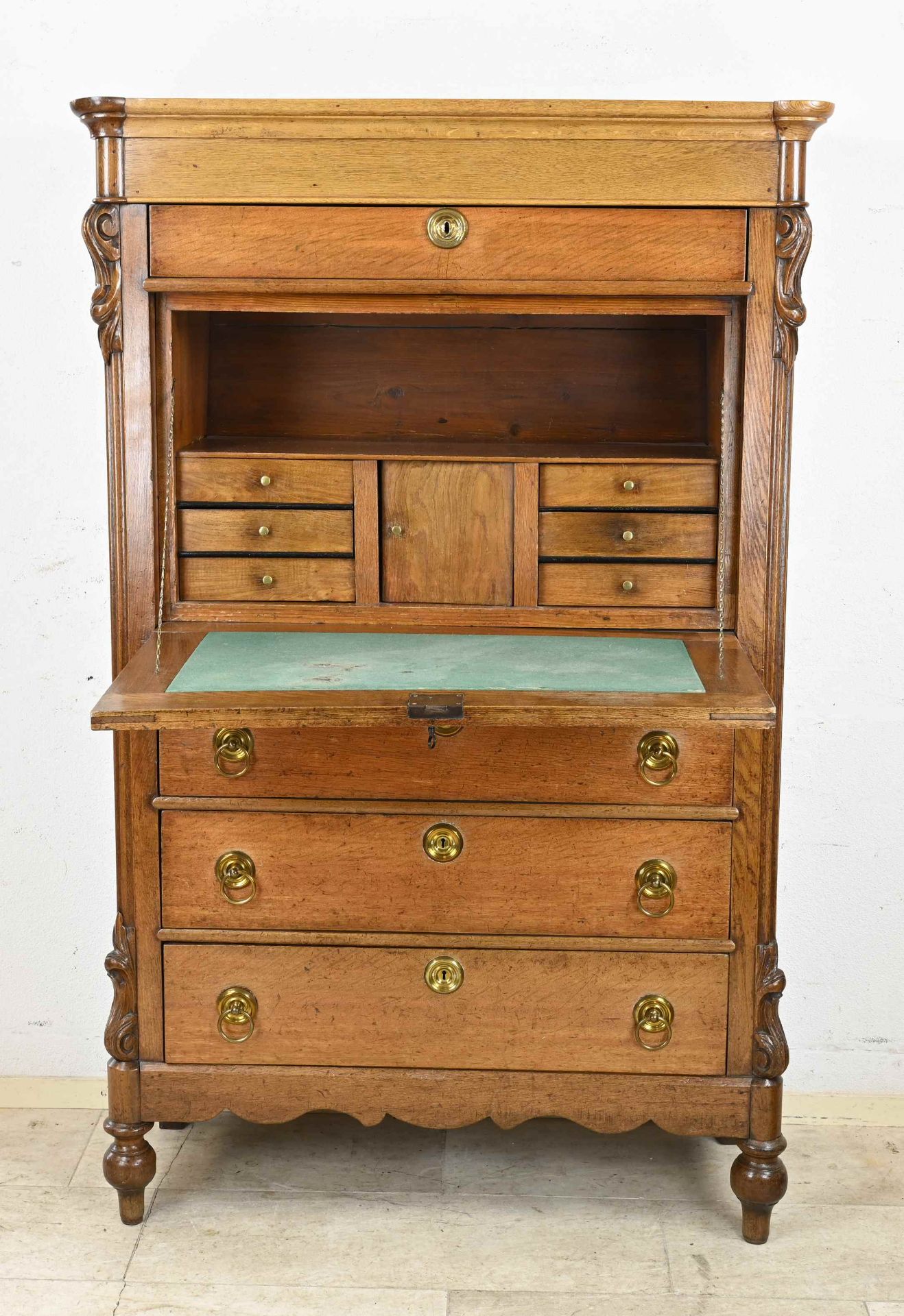 Oak secretaire, 1850