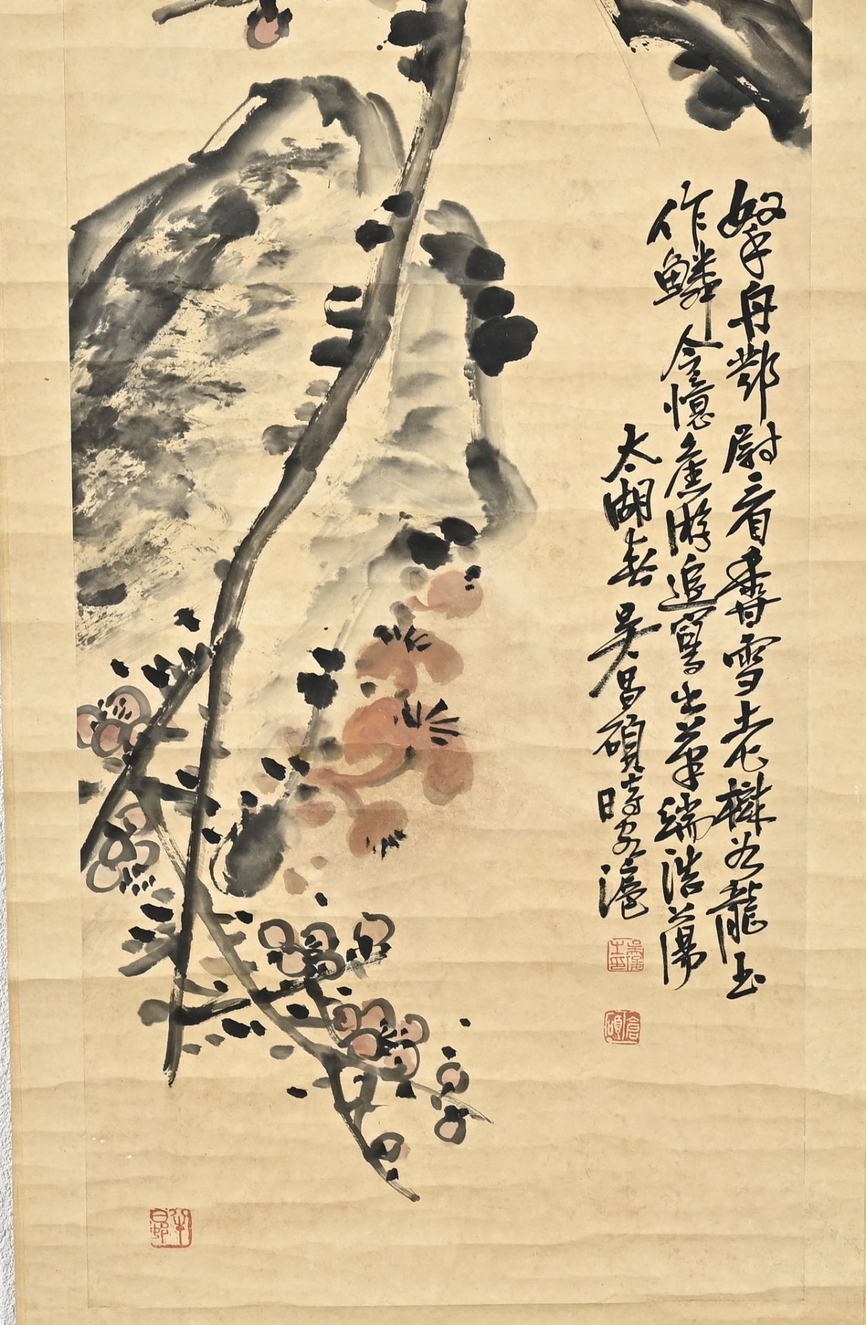 Ancient Chinese scroll painting - Image 3 of 3