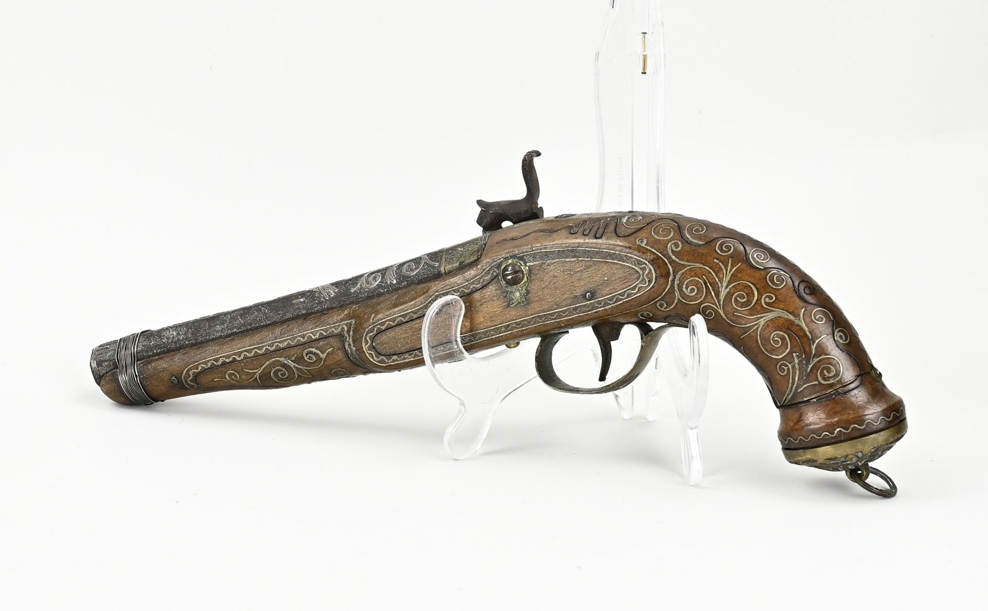 Antique pistol, L 32.5 cm. - Image 2 of 2