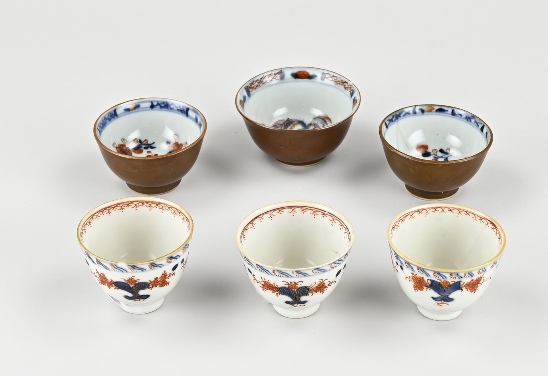 Six 18th century Chinese cups