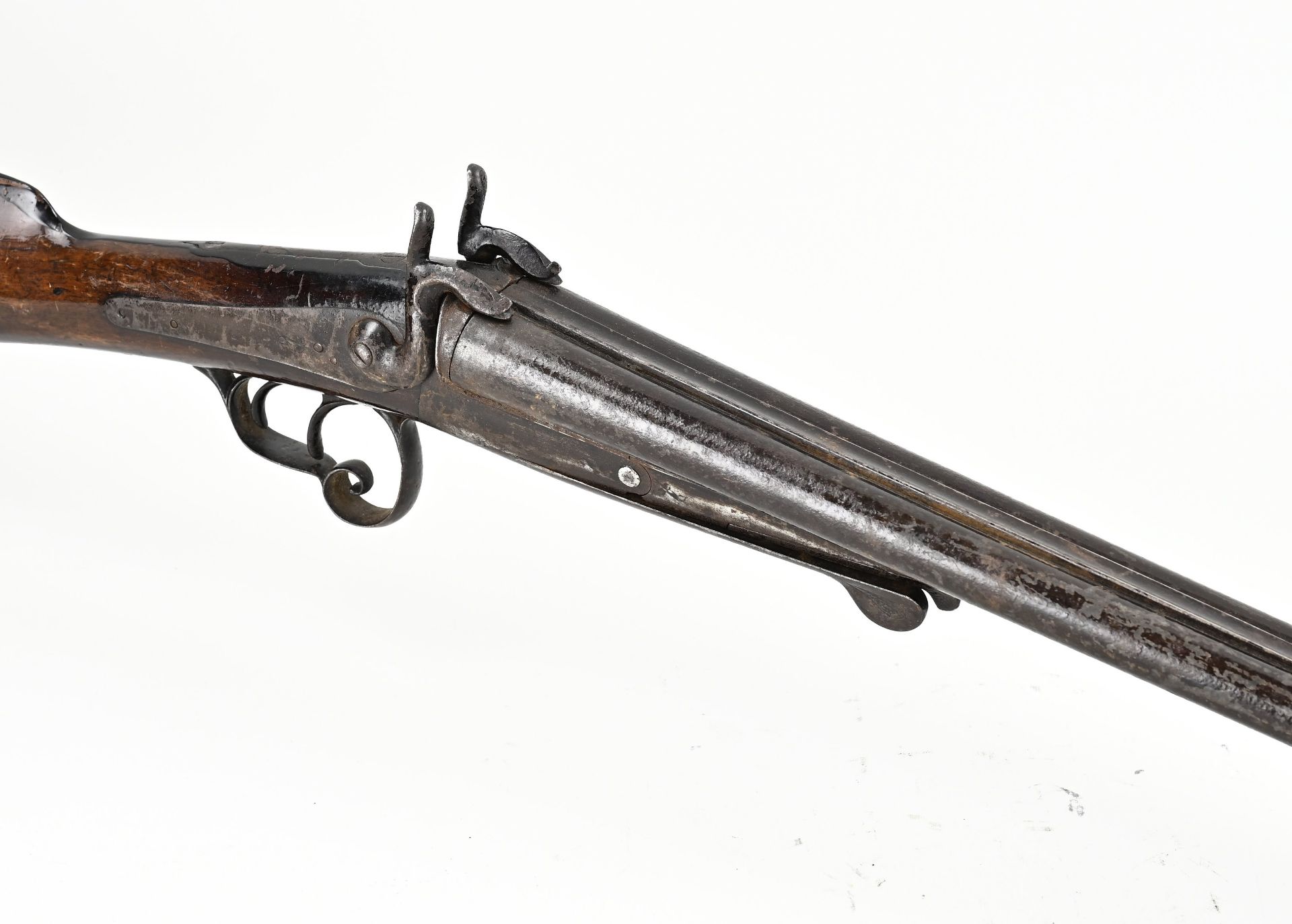 Double-barrelled shotgun, L 113 cm. - Image 2 of 2