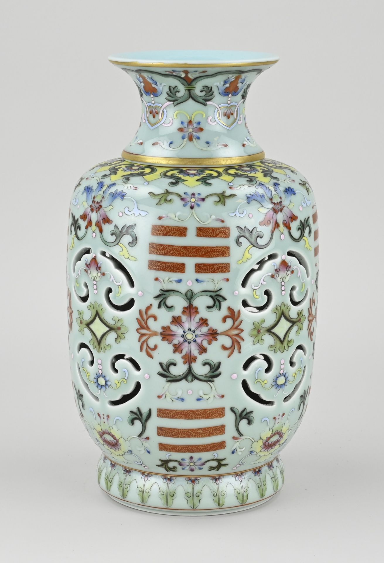 Two-part Chinese vase, H 27.5 cm. - Bild 2 aus 3