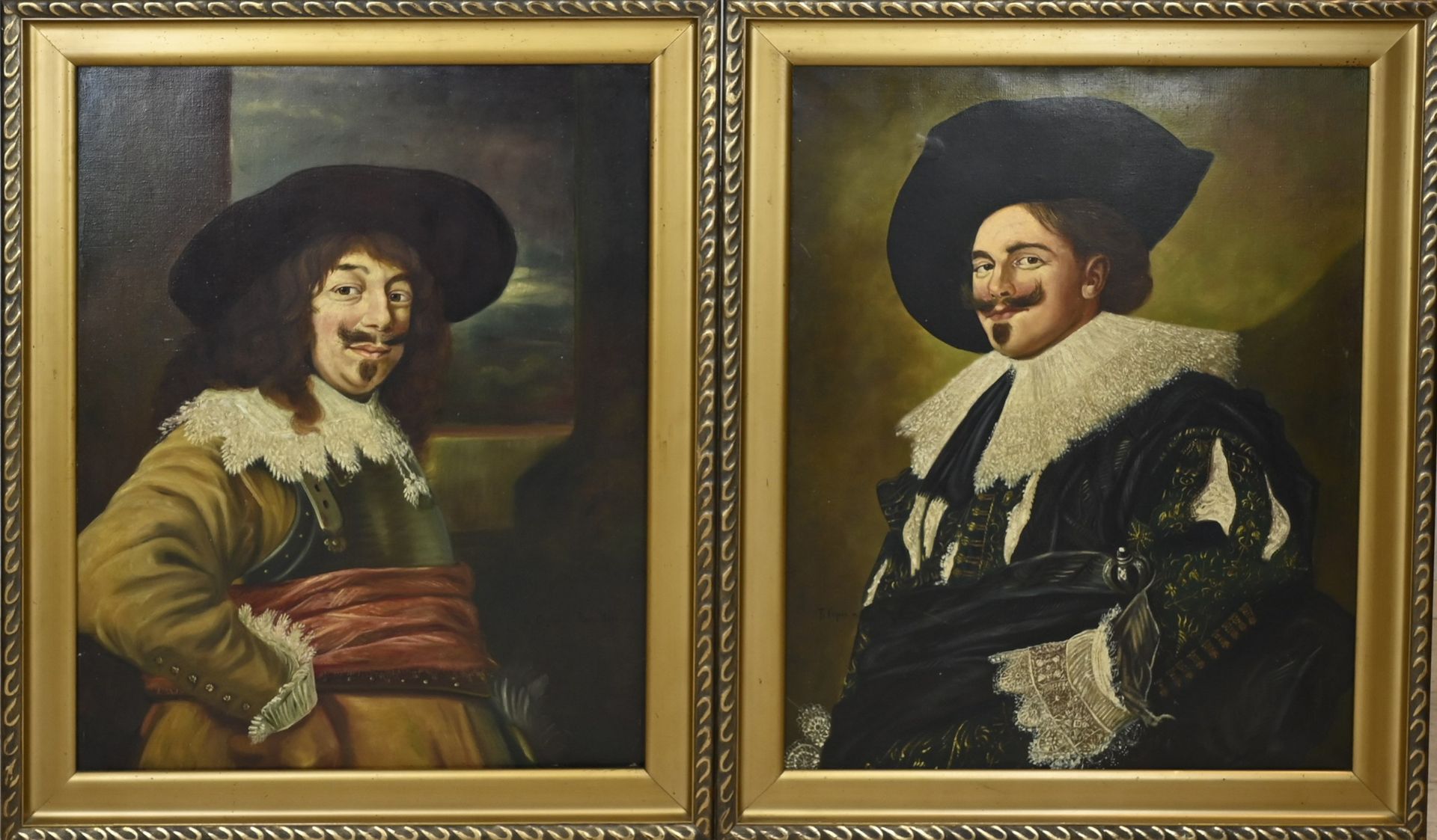 2x Portrait after Frans Hals