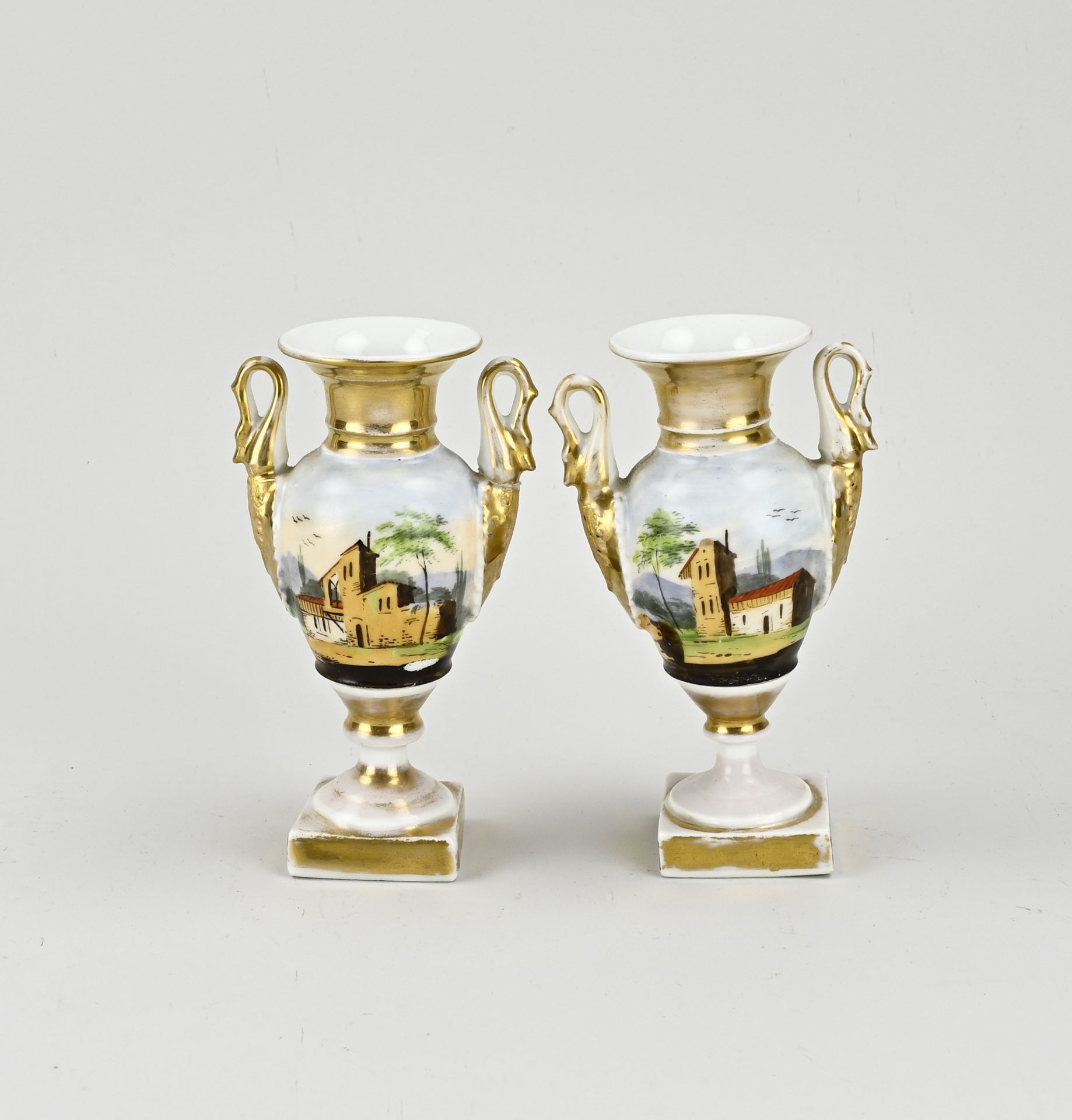 Two French Empire vases, H 15 cm.