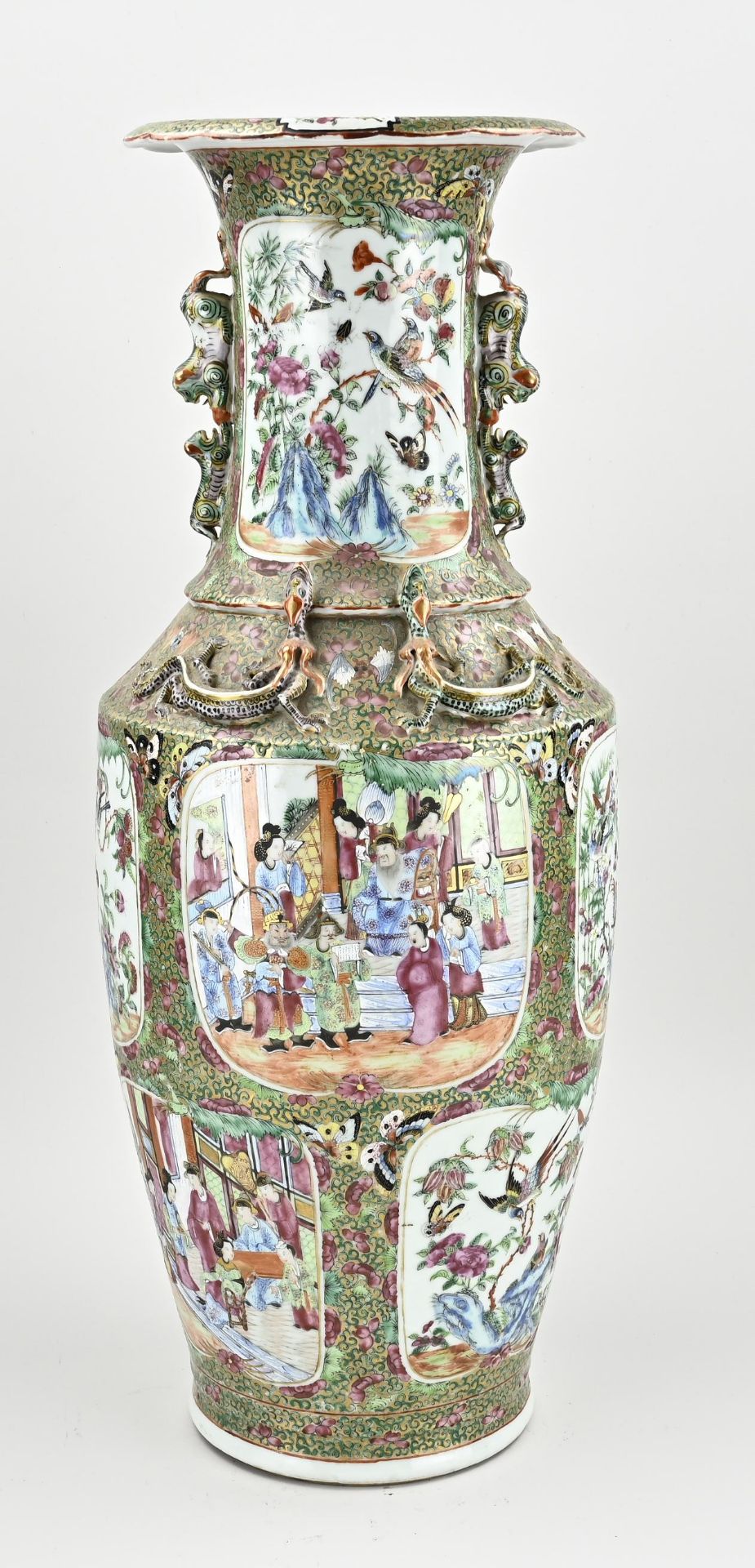 Chinese/Cantonese vase, H 63 cm.