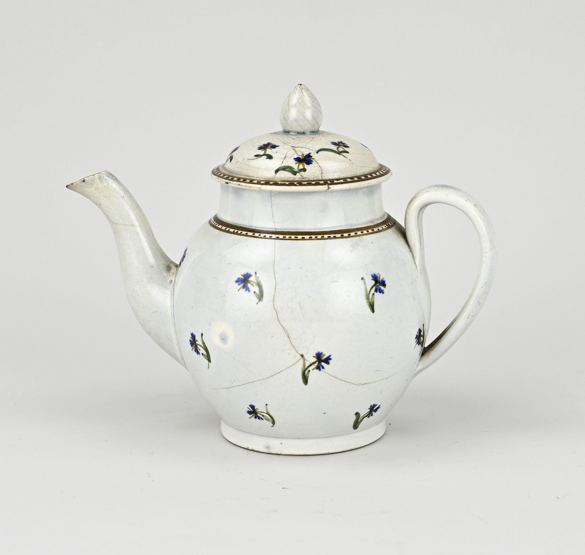 English pearlware teapot