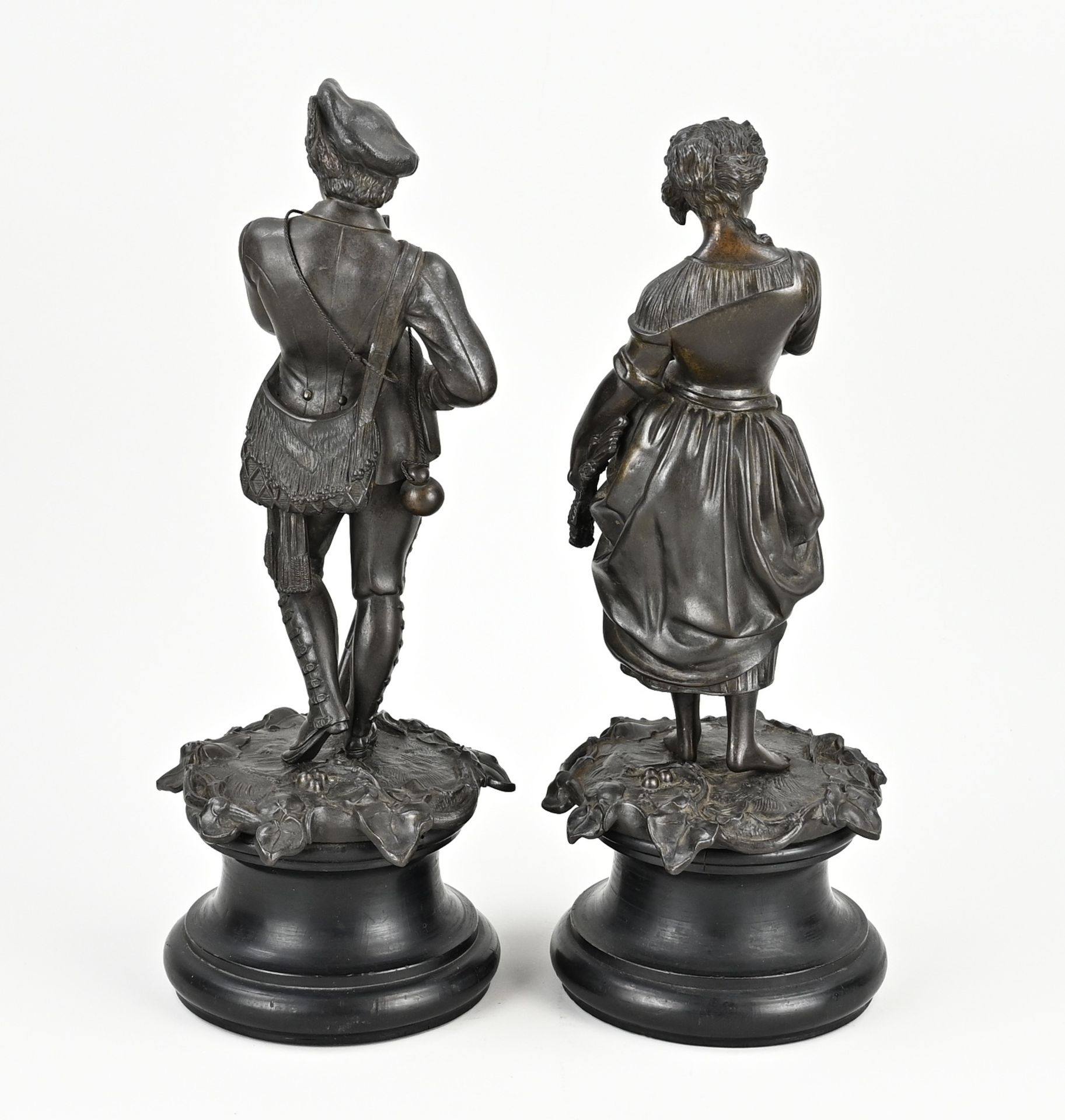 Two antique bronze figures - Image 2 of 2