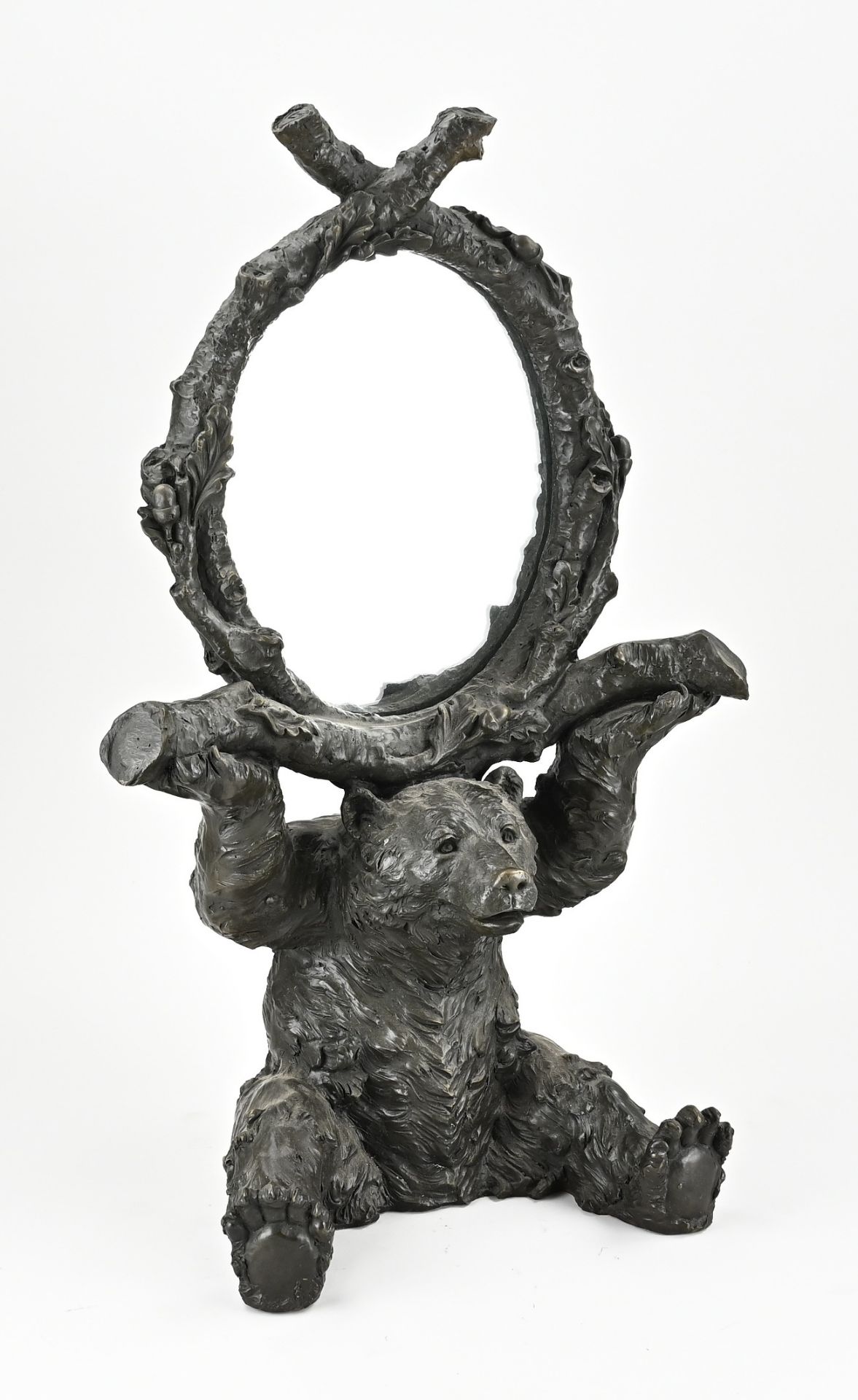 Bronze bear mirror