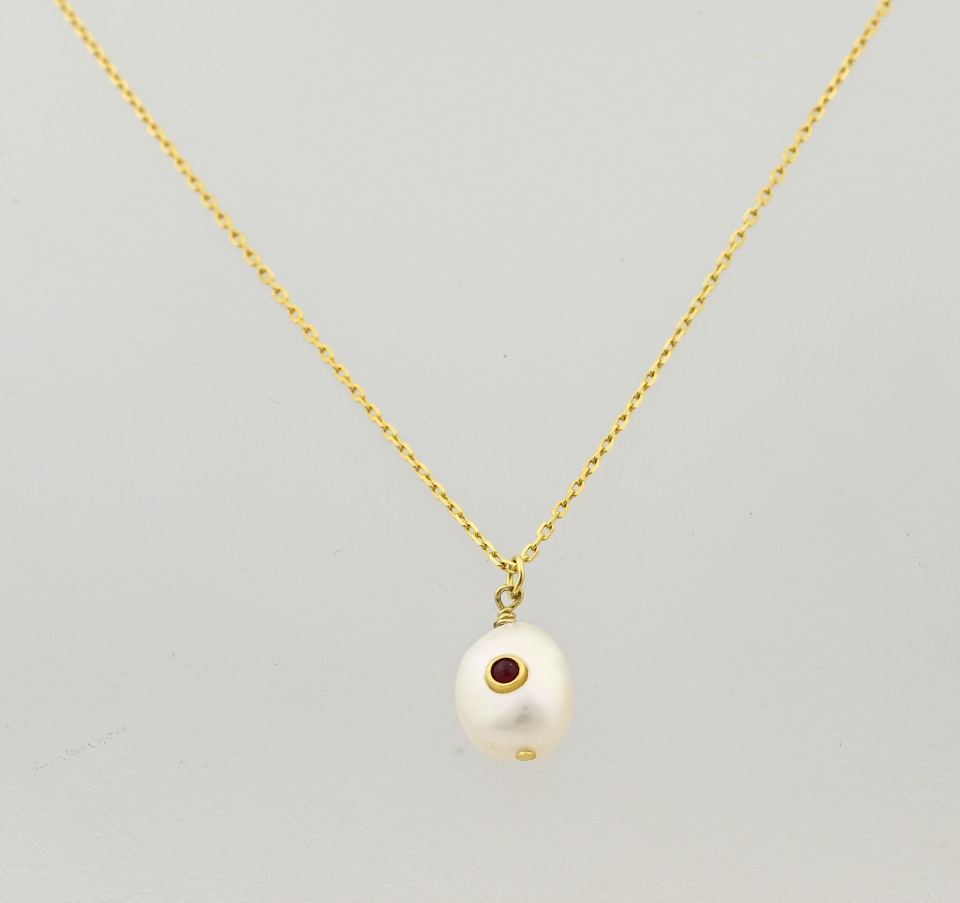 Silver plated necklace with pearl, Anni Lu