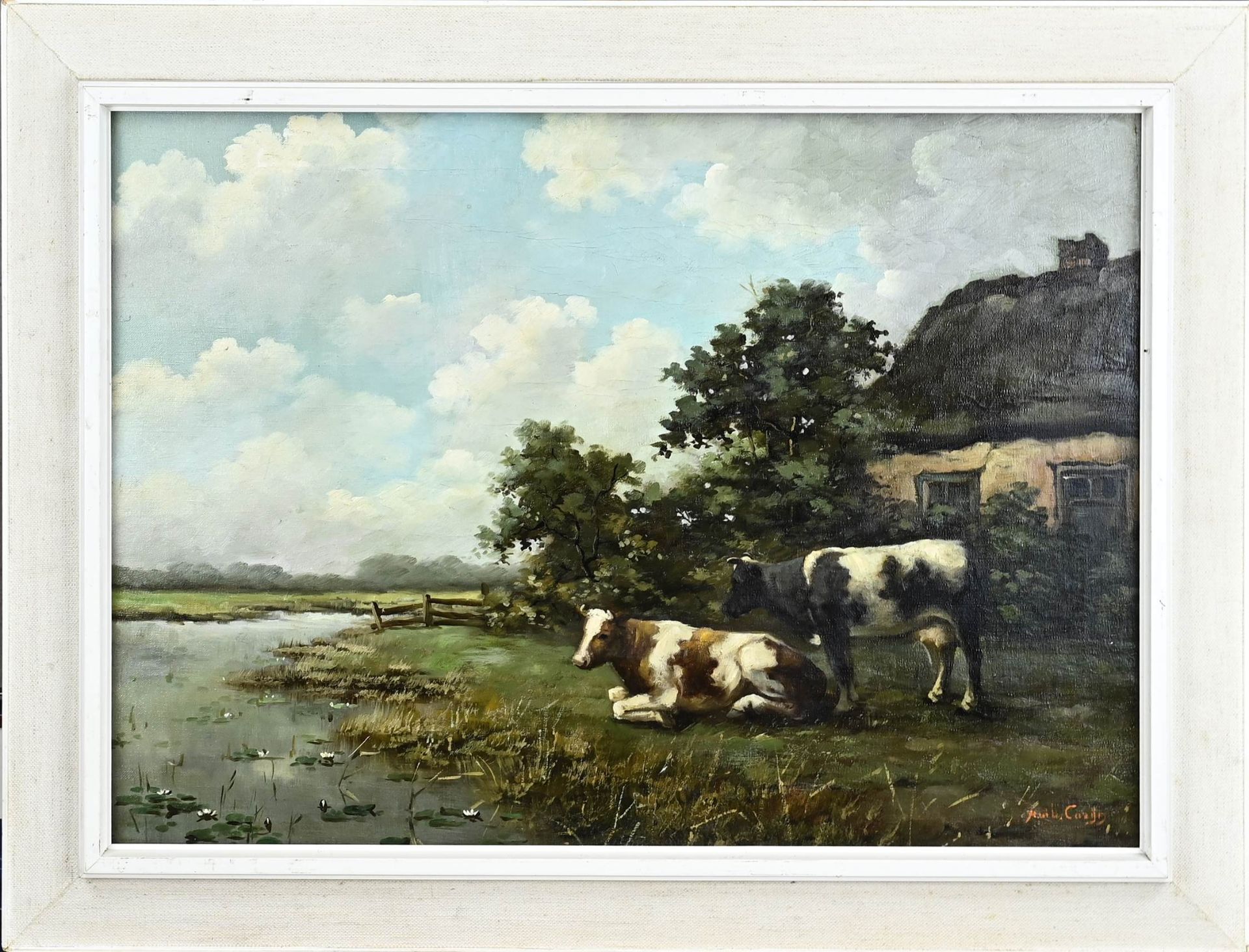 Huib Cozijn, Landscape with a farmer's house and cows