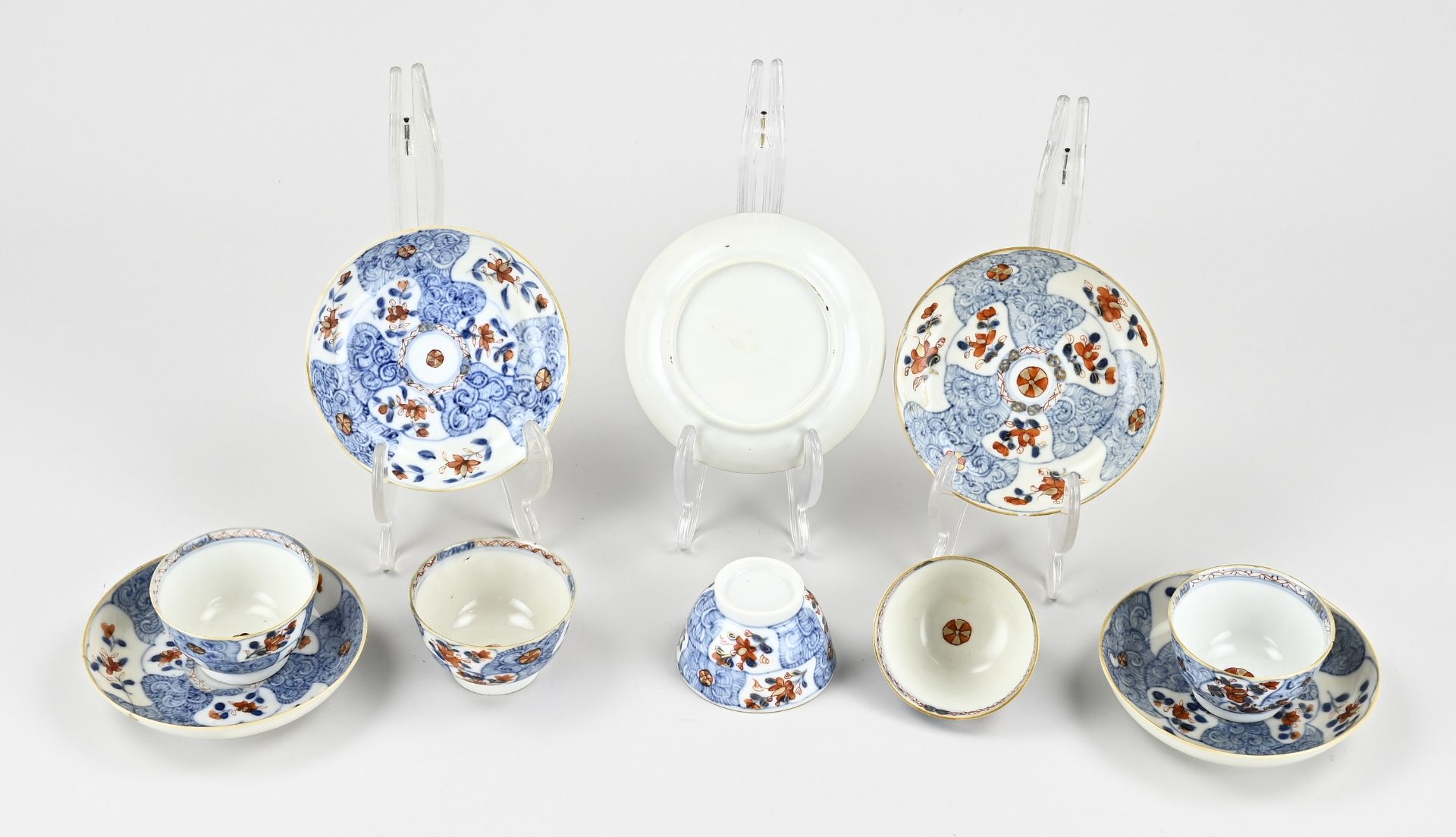 5 x 18th century Chinese cups/saucers