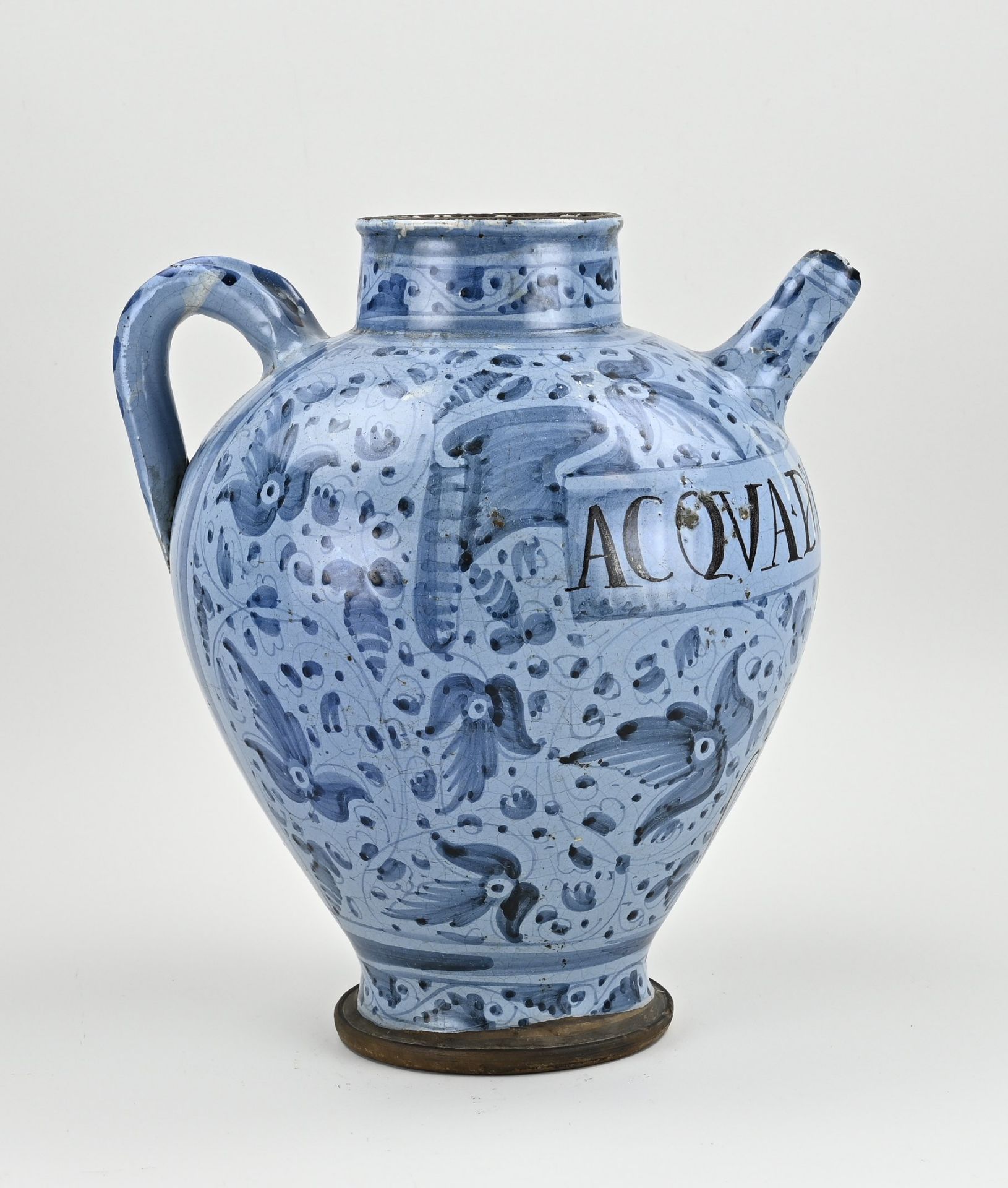 Rare Italian apothecary jug, H 32 cm. - Bild 3 aus 4