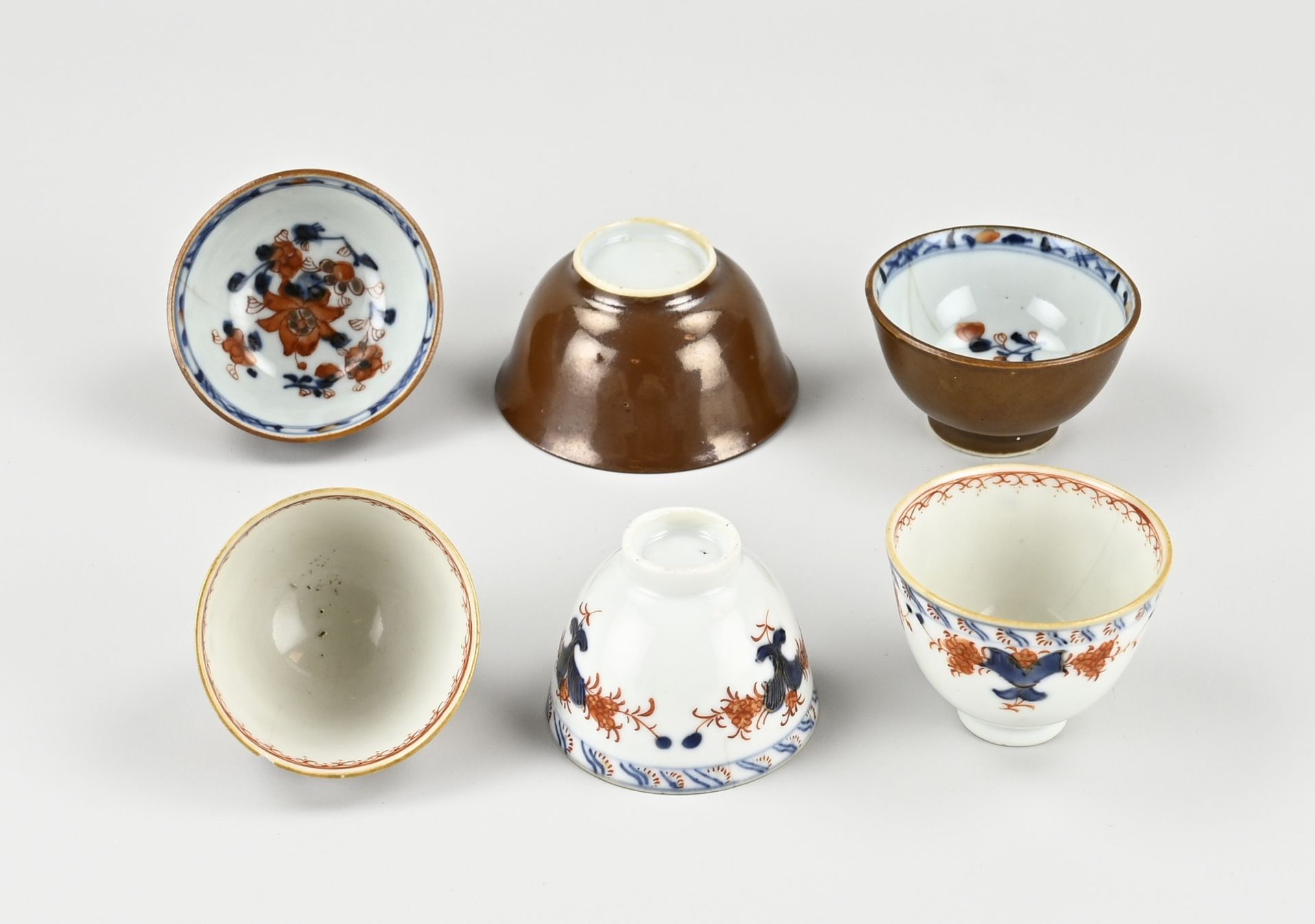 Six 18th century Chinese cups - Image 2 of 2