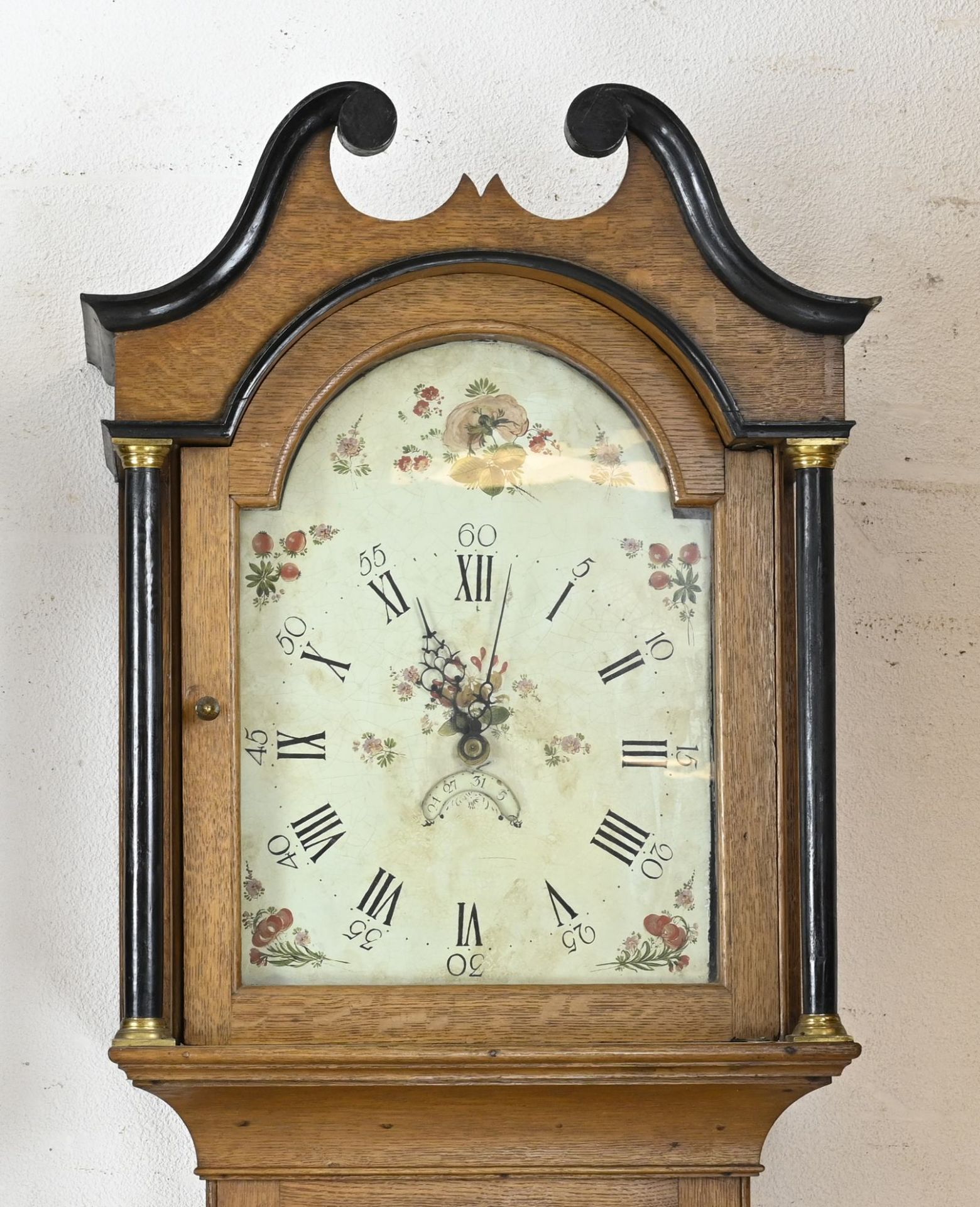 English grandfather clock, H 220 cm. - Bild 2 aus 2