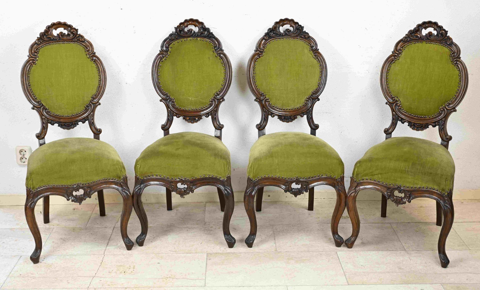 Four English mahogany chairs - Bild 2 aus 2