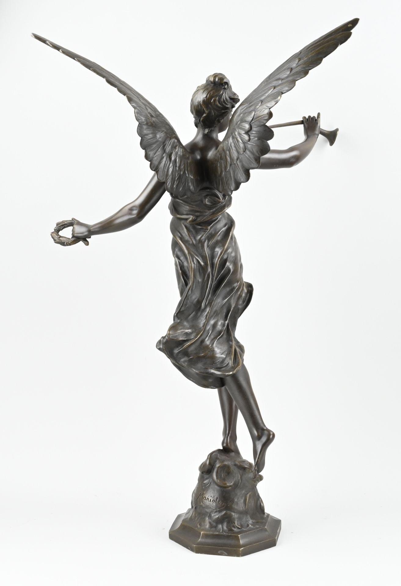 French bronze statue, H 86 cm. - Image 2 of 3