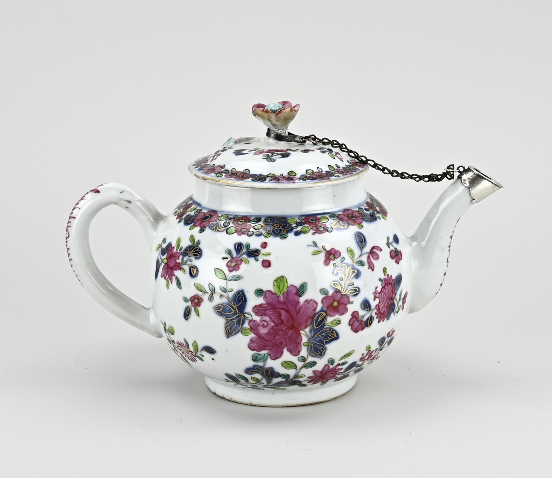 Chinese tea pot Ø 12 cm. - Image 2 of 3