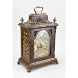 Burr walnut Gustav Becker table clock, 1900