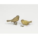 2x Viennese bronze, Birds