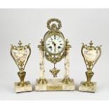 Antique 3-piece French clock set, 1900