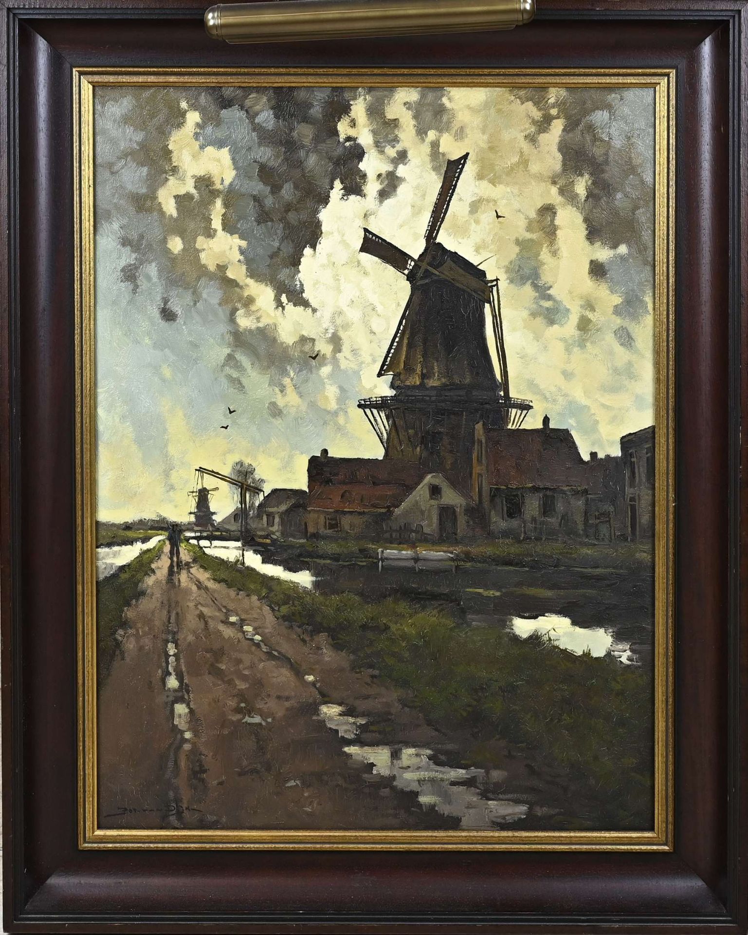 Jos van Dijk, Windmill in landscape