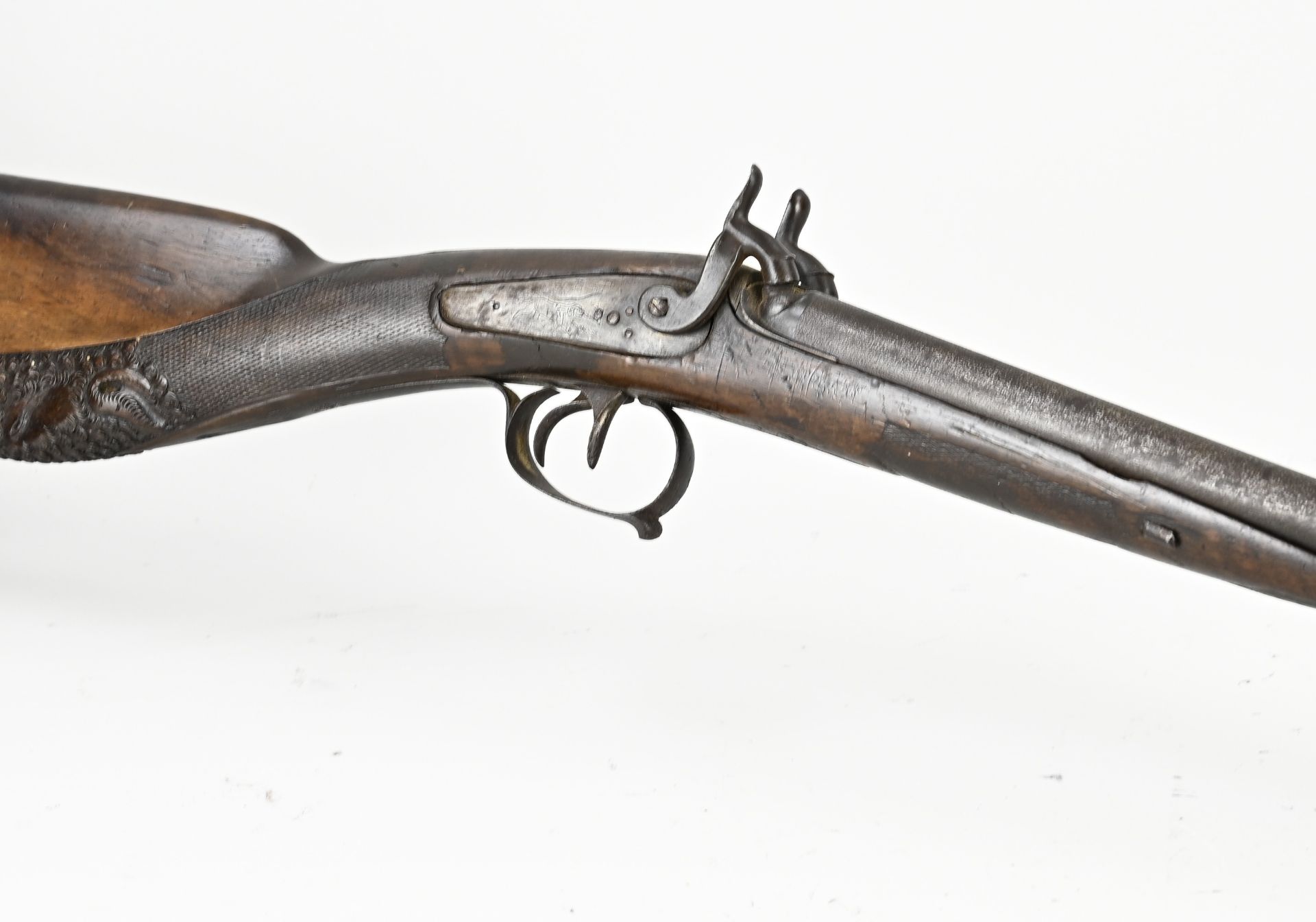 Double-barrelled shotgun, L 120 cm. - Image 2 of 2