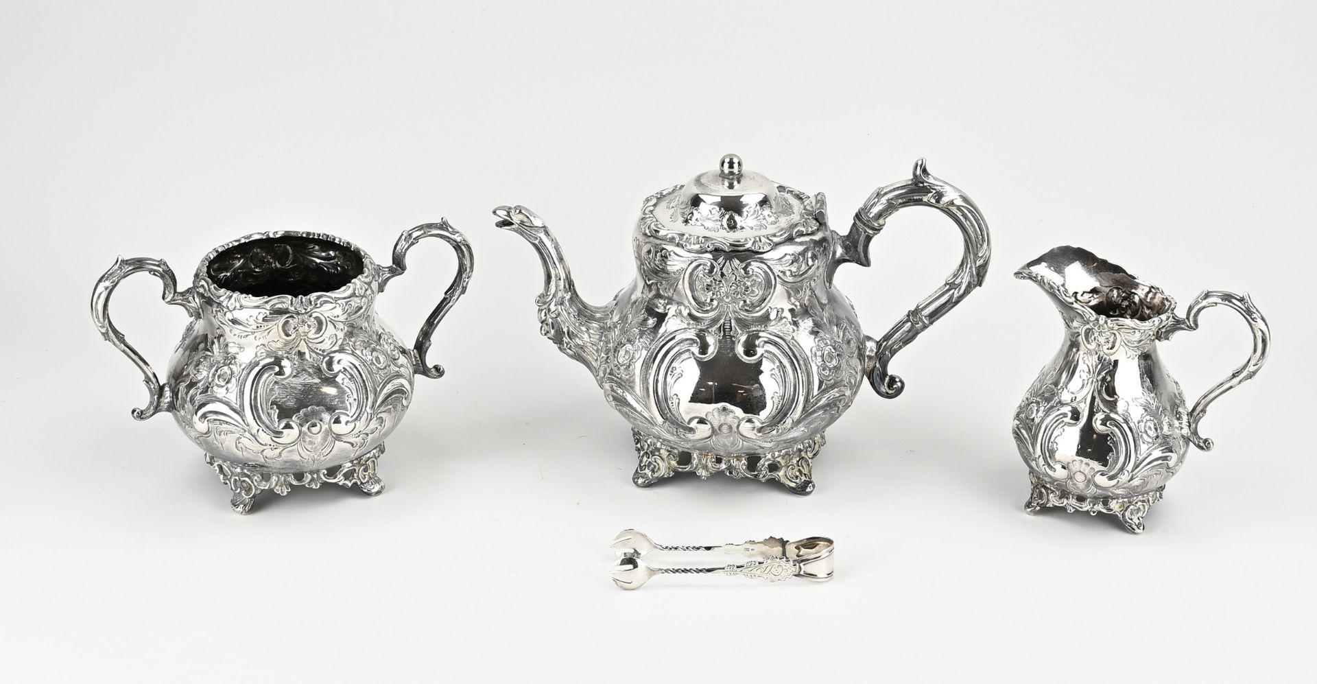 3-piece plated tea set (England)