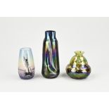 Three antique glass vases, 1900-1920