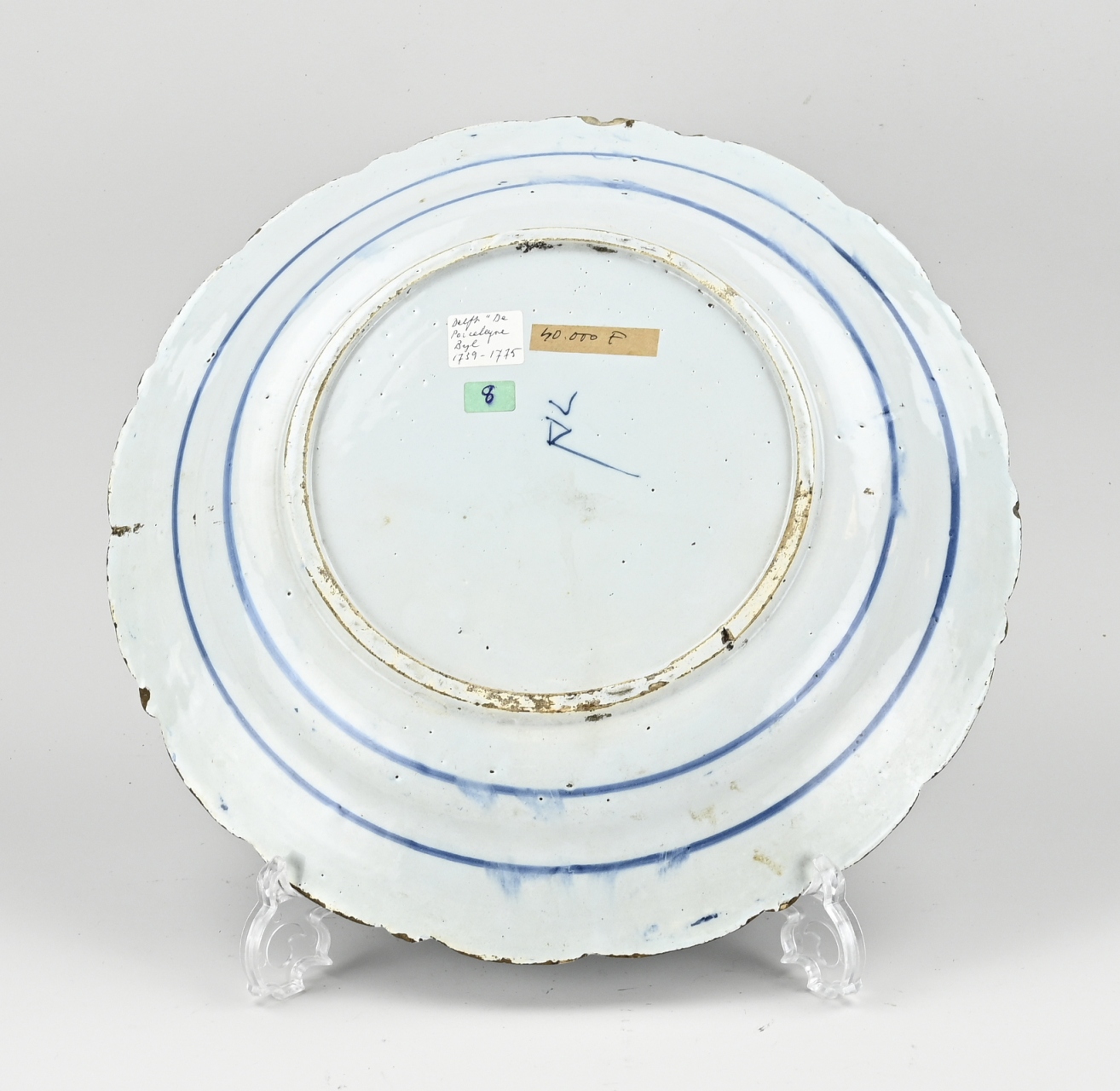 Delft dish Ø 35 cm. - Image 2 of 2