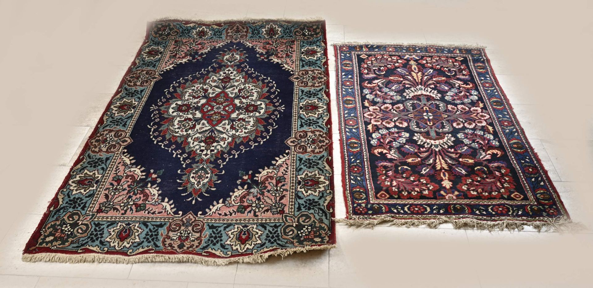 Two hand-knotted rugs