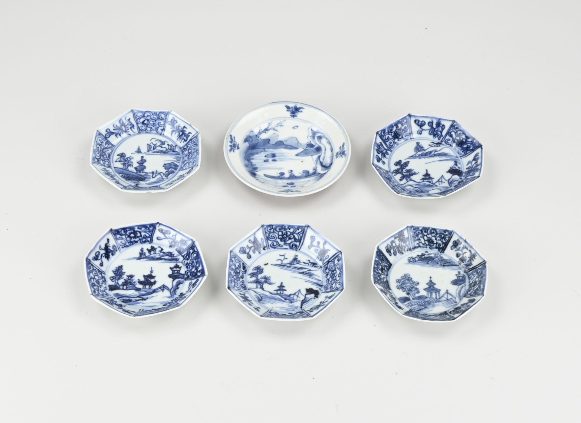 Six 18th century Chinese dishes