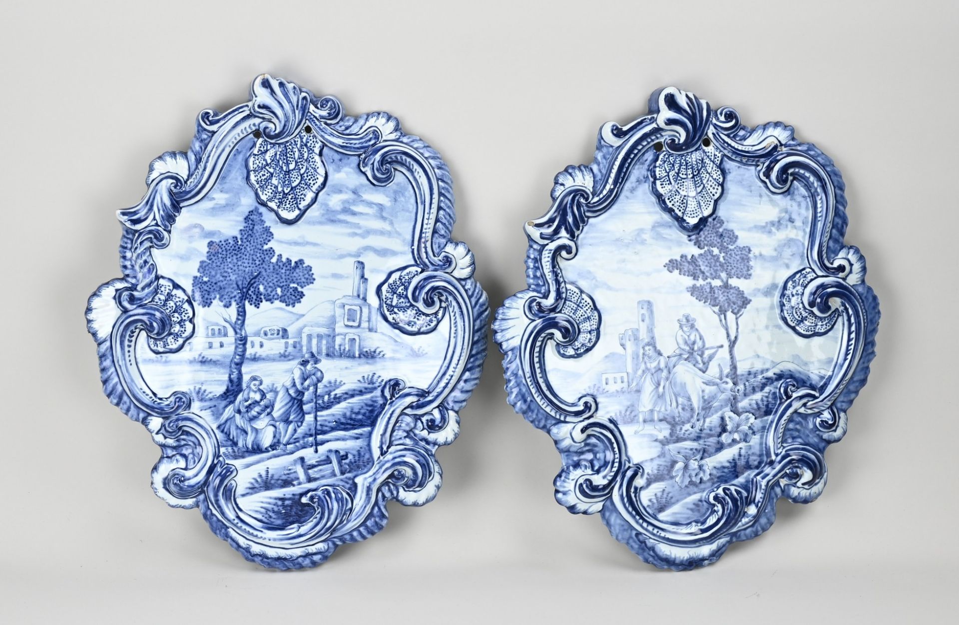 Two Delft plaques