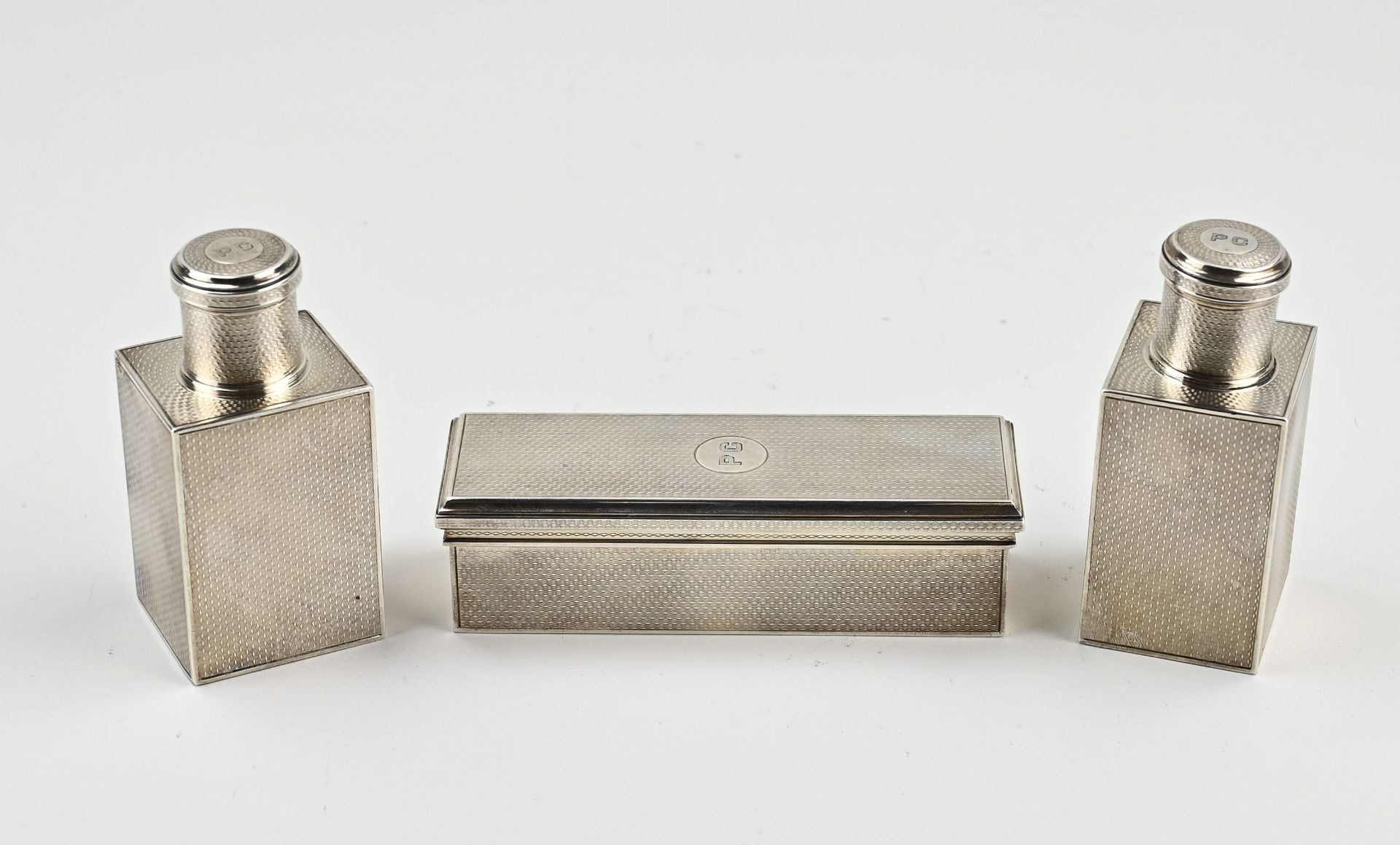 Silver toilet set, Gustave Keller