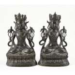 Two bronze Buddhas