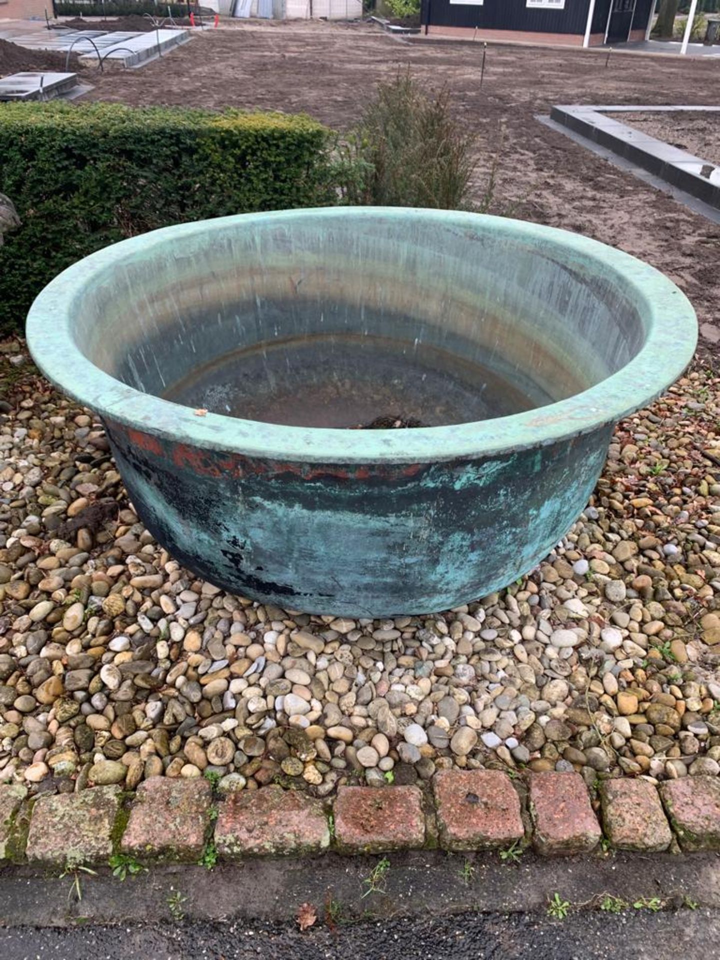 Rare large copper container Ø 179 cm.