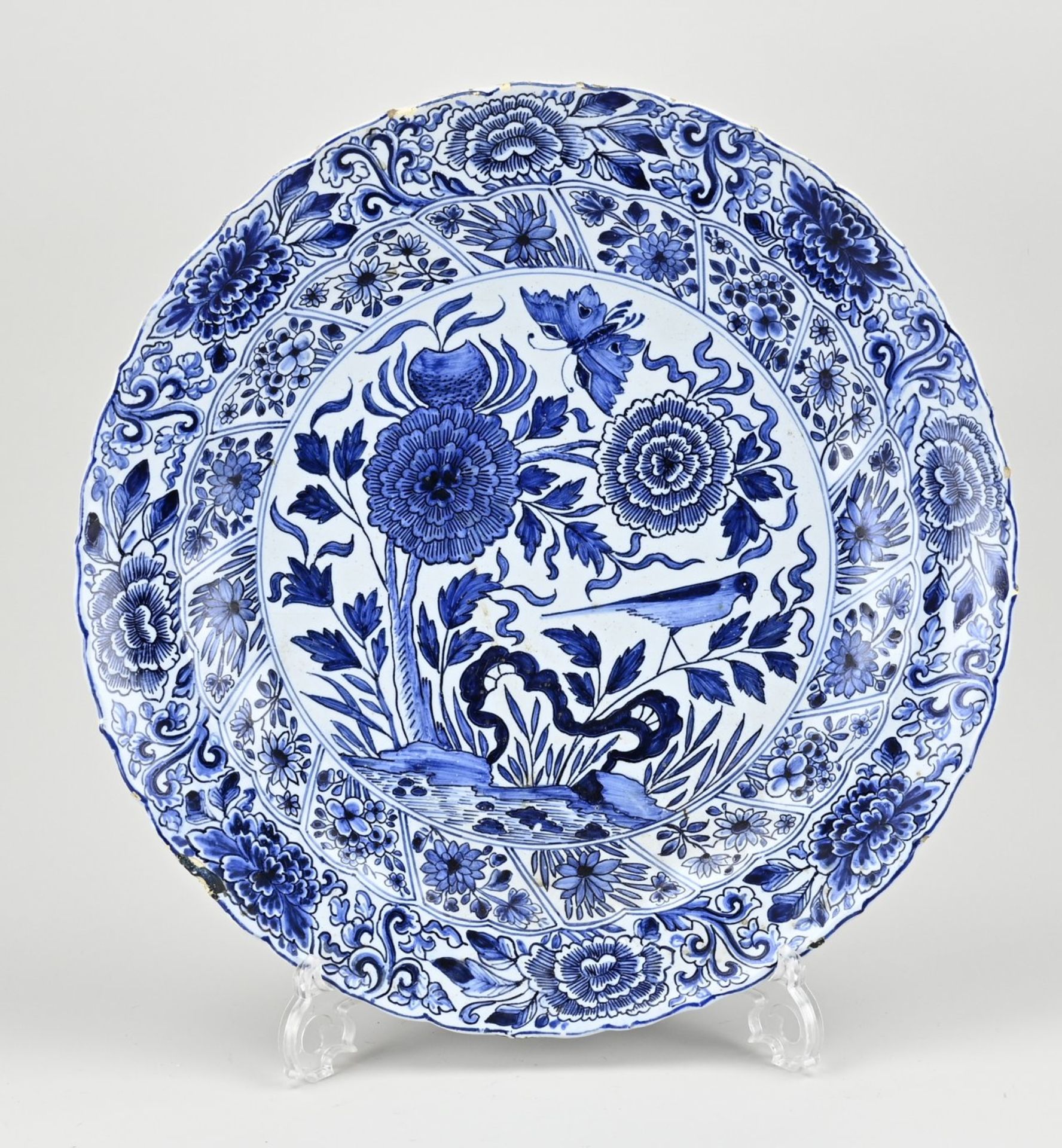 18th century Delft dish Ø 39 cm.