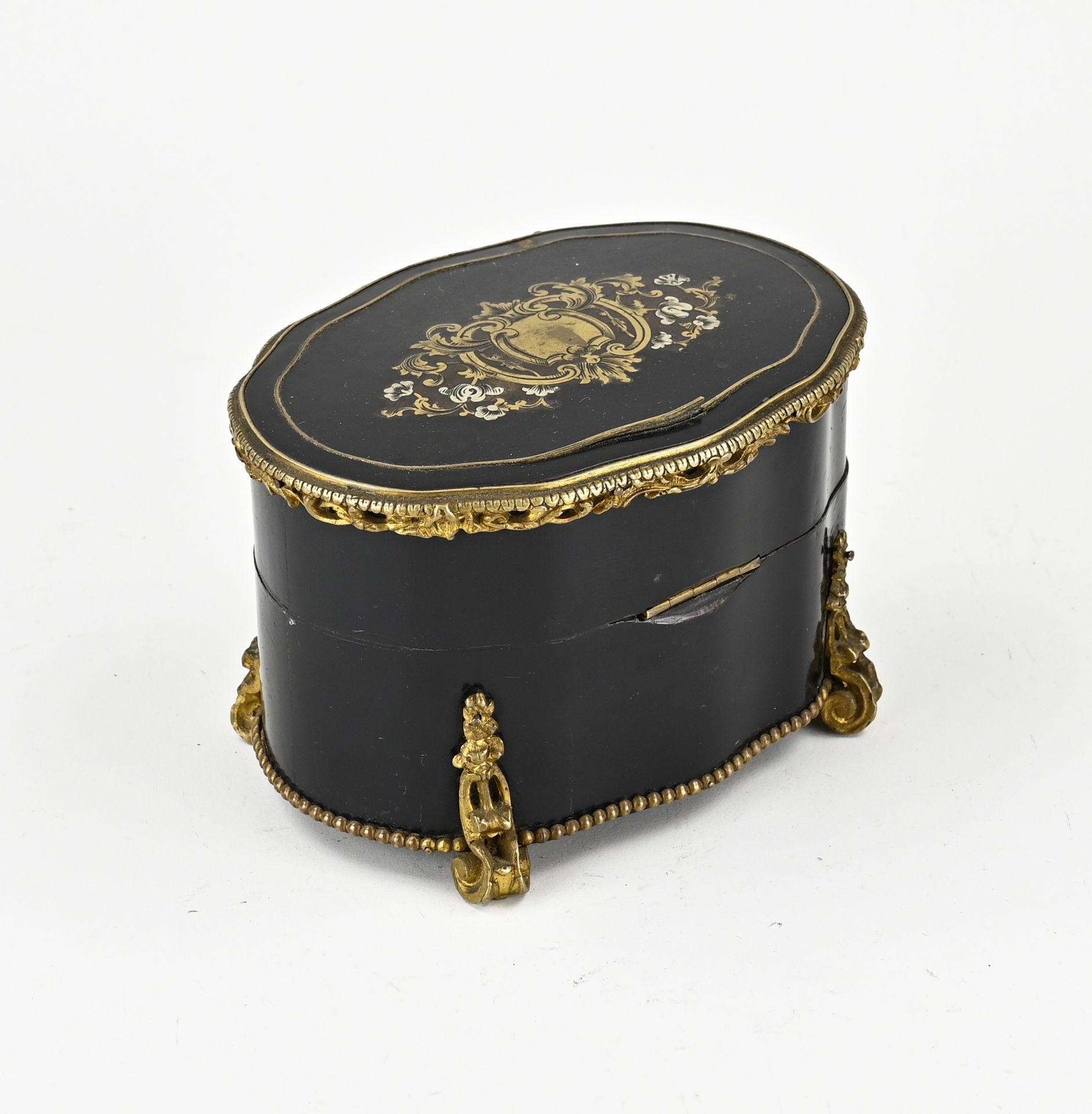 French lidded box with boulle - Image 2 of 2