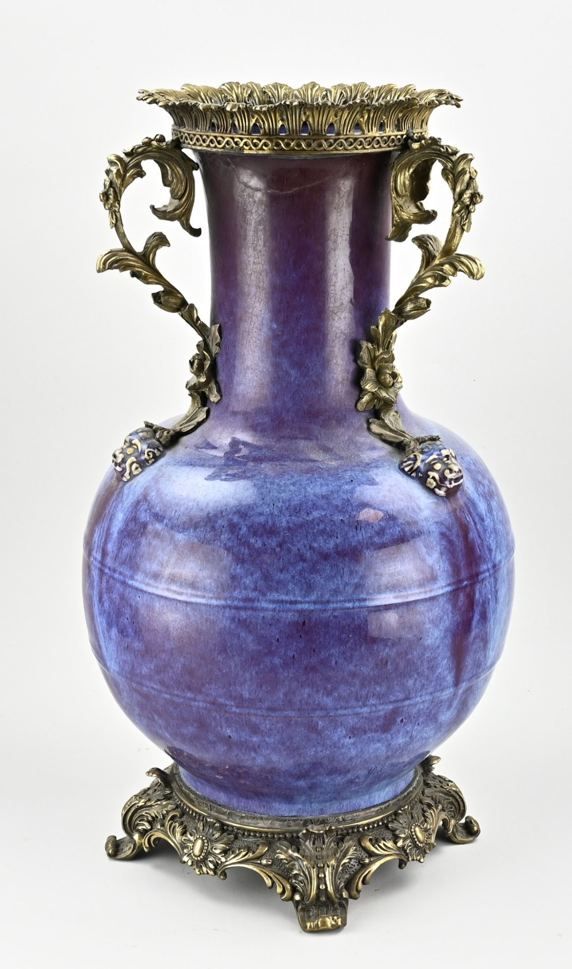 Chinese flambé vase, H 64.5 cm. - Bild 2 aus 3