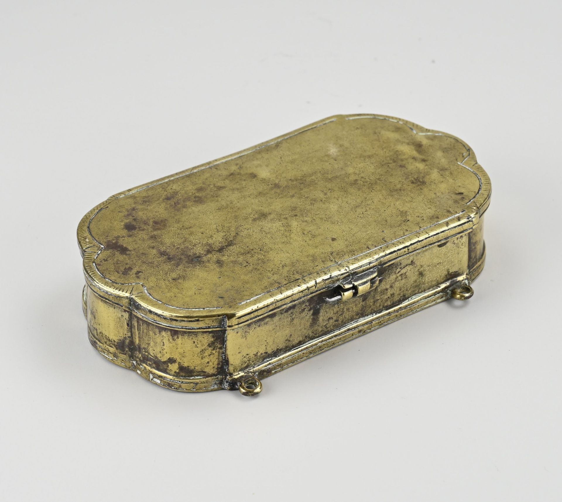 18th century brass lidded box
