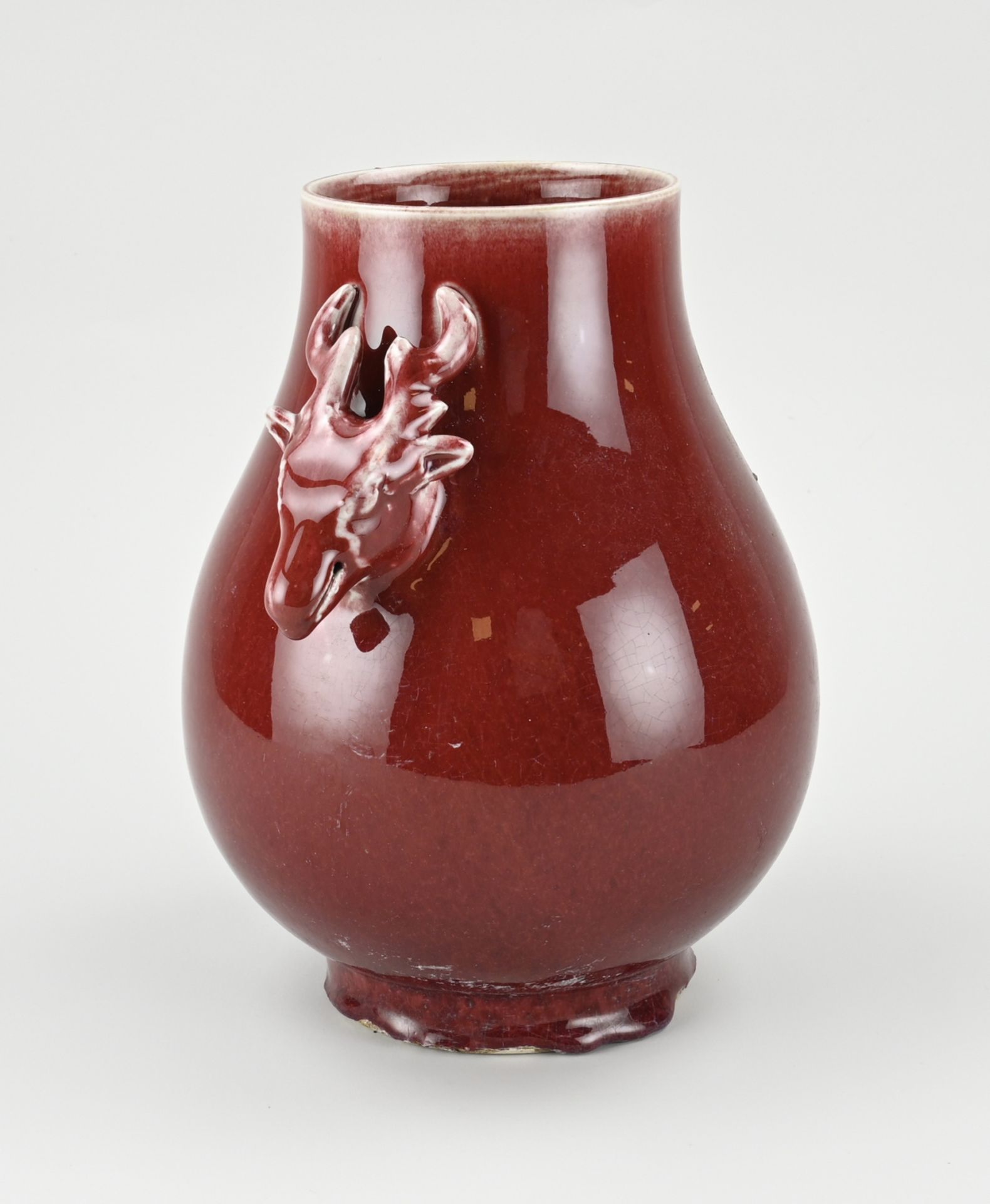 Chinese Sang de Boeuf vase, H 27.7 cm. - Bild 2 aus 3