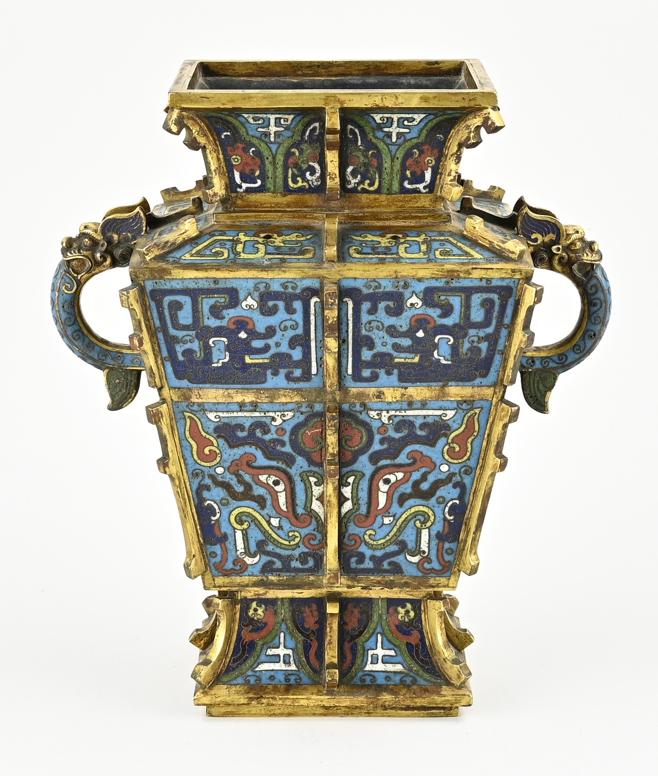 Chinese bronze vase, H 27.6 cm.