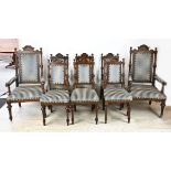 Rare 8-piece chair set, 1880