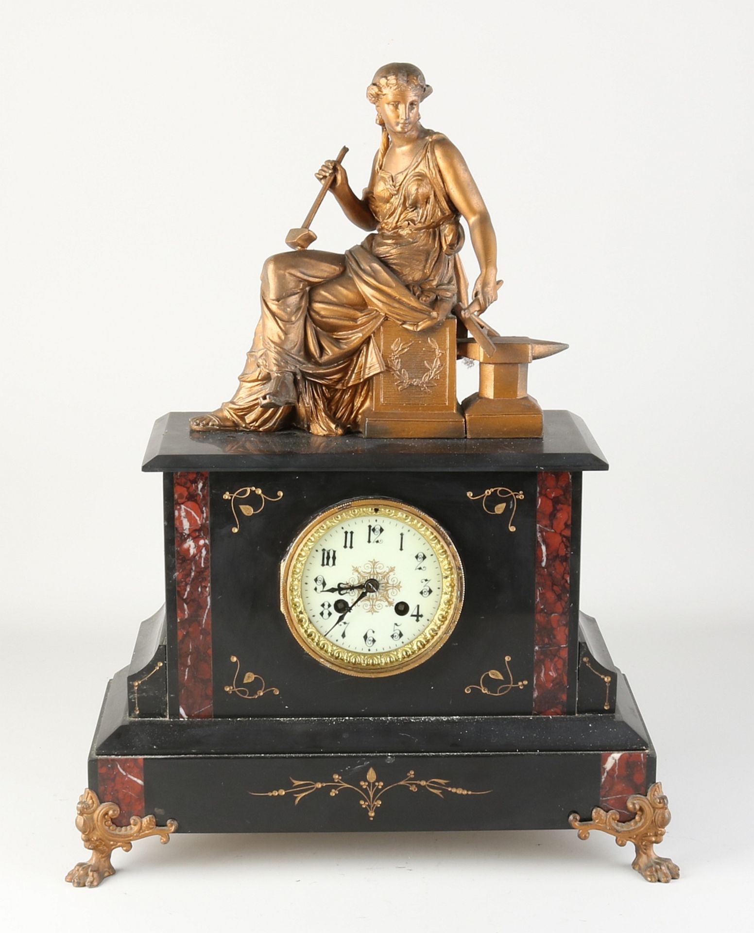 Antique French mantel clock, 1890