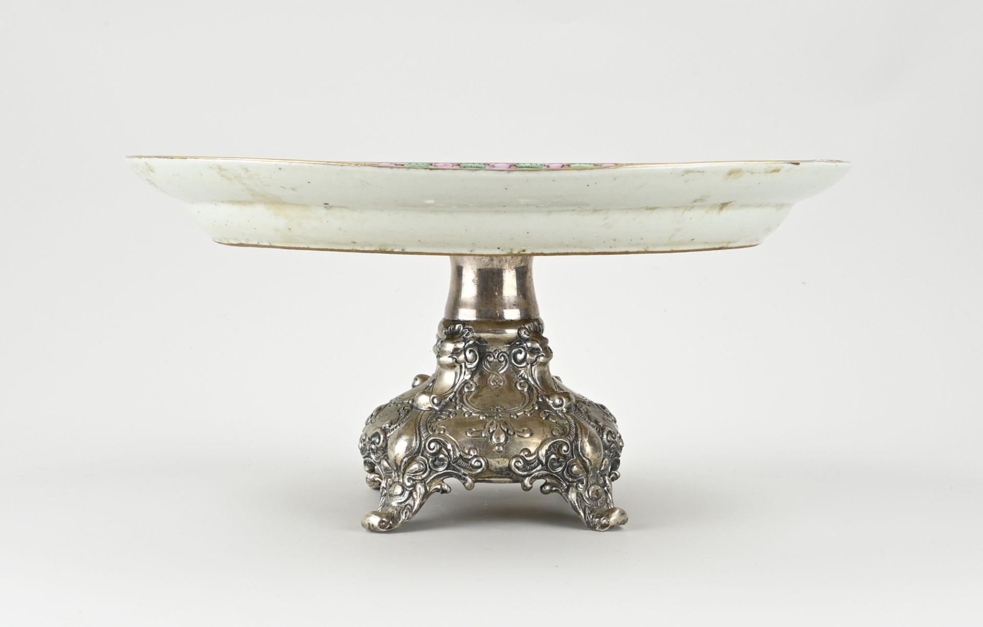 Chinese bowl/silver foot - Image 2 of 3