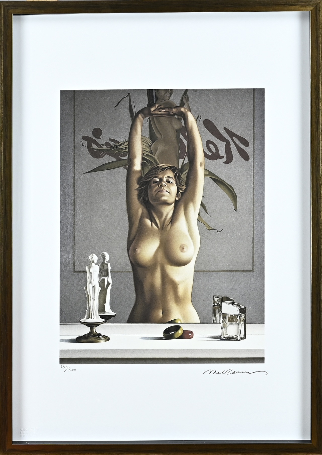 Mel Ramos, Female nude in front of a mirror