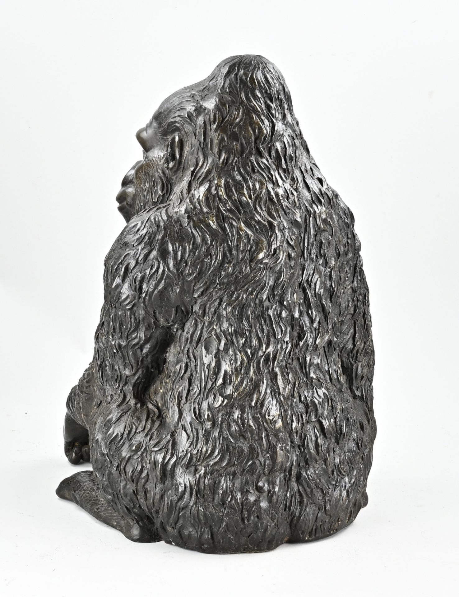 Bronze gorilla monkey, H 55 cm. - Image 3 of 3